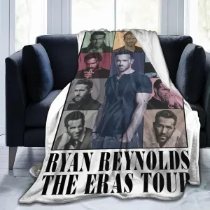 Ryan Reynol%ds Throw Blanket Ultra-Soft Micro Fleece Blankets for Home Outdoor Use Decorative Comfy Sofa Throw Blanket Breathable, All-Season Throw 40"x30"