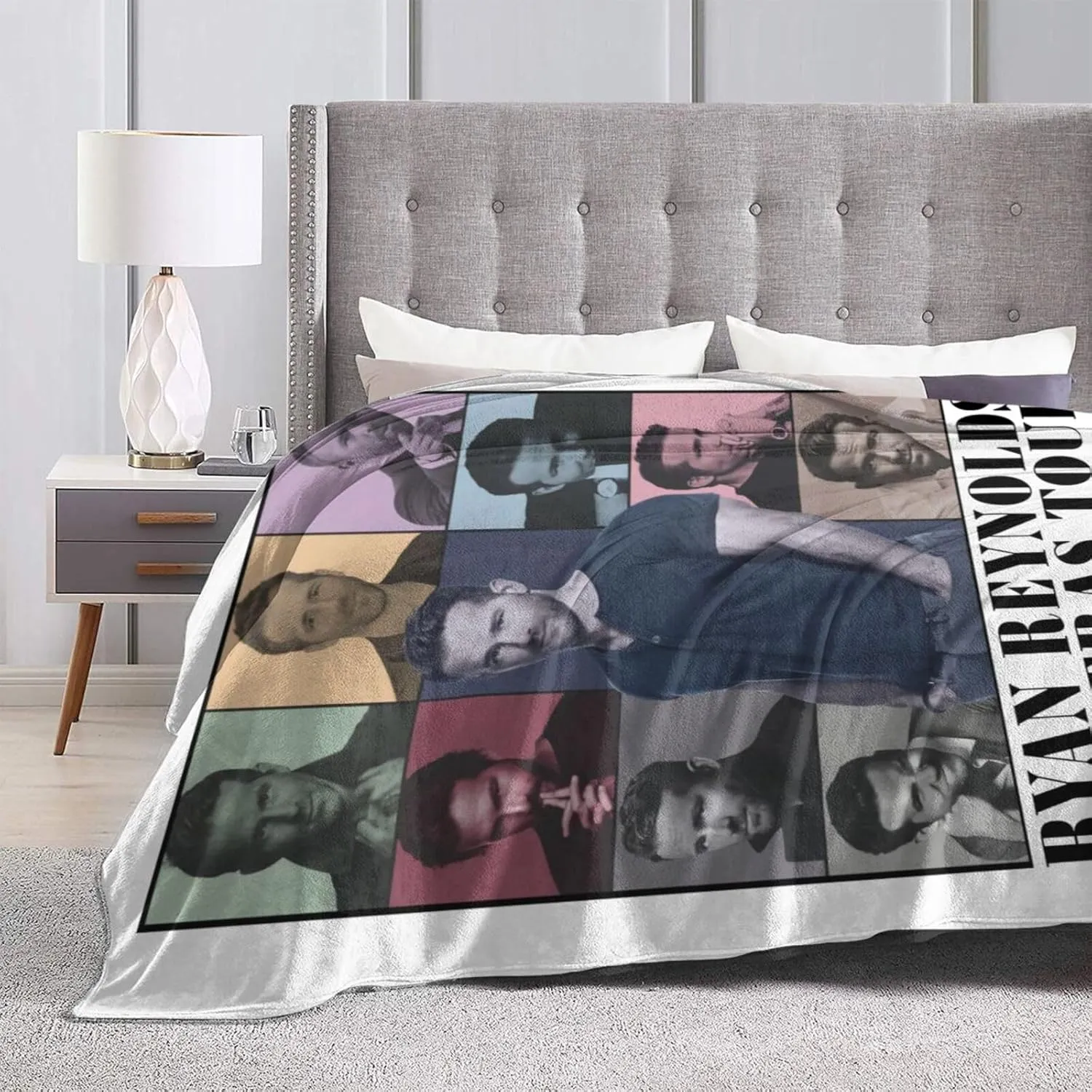 Ryan Reynol%ds Throw Blanket Ultra-Soft Micro Fleece Blankets for Home Outdoor Use Decorative Comfy Sofa Throw Blanket Breathable, All-Season Throw 40"x30"
