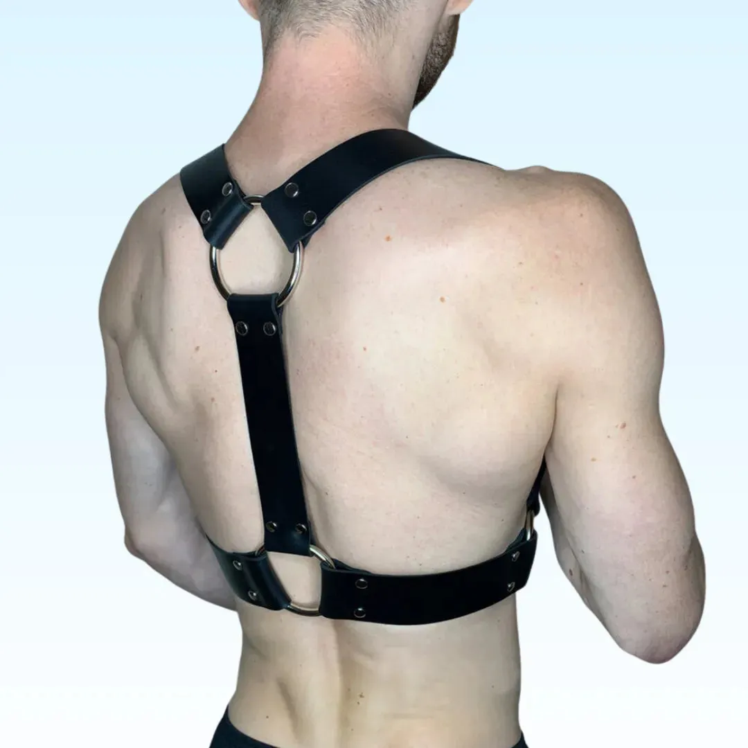 RYDER - Square Impact Leather Men's Harness
