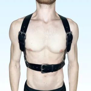 RYDER - Square Impact Leather Men's Harness