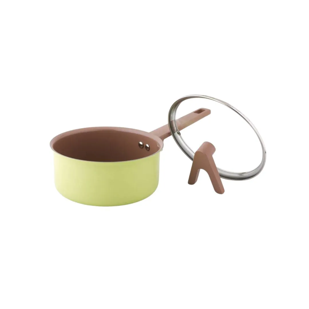 Safico Pro Aluminium Nonstick Ceramic Induction Usable Saucepan With Standable Handle