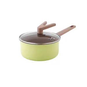 Safico Pro Aluminium Nonstick Ceramic Induction Usable Saucepan With Standable Handle