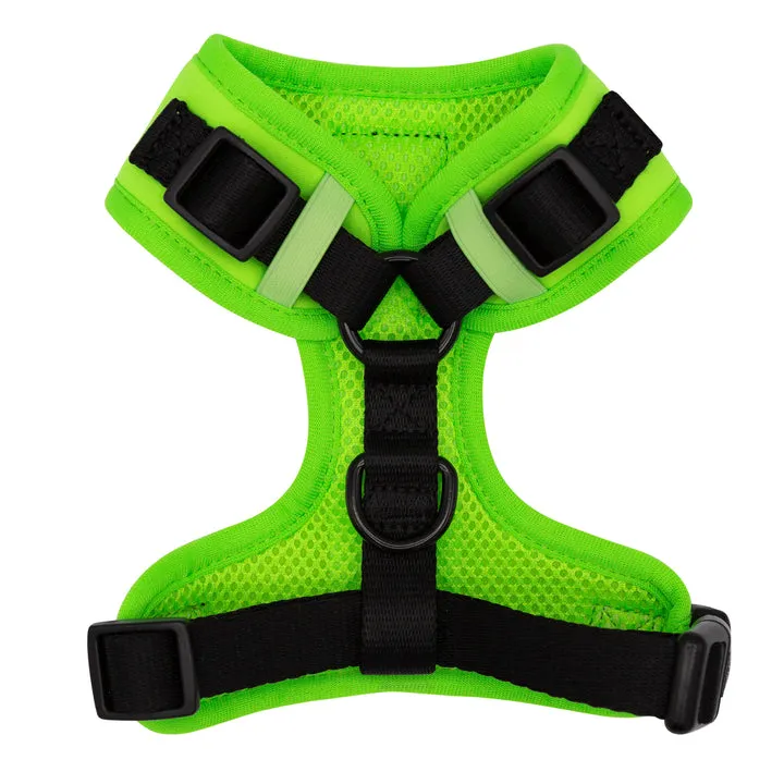 Sassy Woof Adjustable Harness - Neon Green