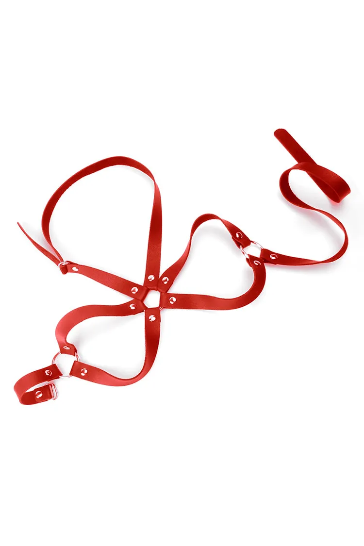 Sexy Stretchy Leather Body Harness Bra