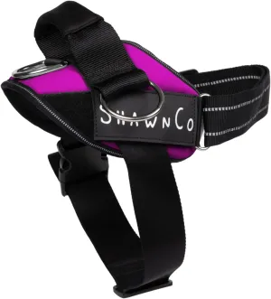 ShawnCo Essential Pro Dog Harness, No-Pull Pet Vest with 3 Leash Clips and Removable, Reflective Side Patches, Adjustable and Padded Harness for Small, Medium and Large Dogs (Orchid, L)