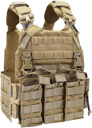 SINAIRSOFT Tactical Quick-Release Vest,Tactical Airsoft Vest, Molle Airsoft Vest for Training/Airsoft