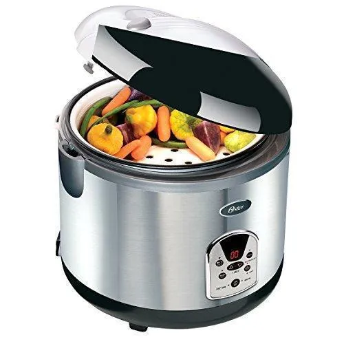 Steel (003071-000-000) Guaranteed protection High-tech Cooker, 20-Cup Black/Stainless Oster Rice Digital