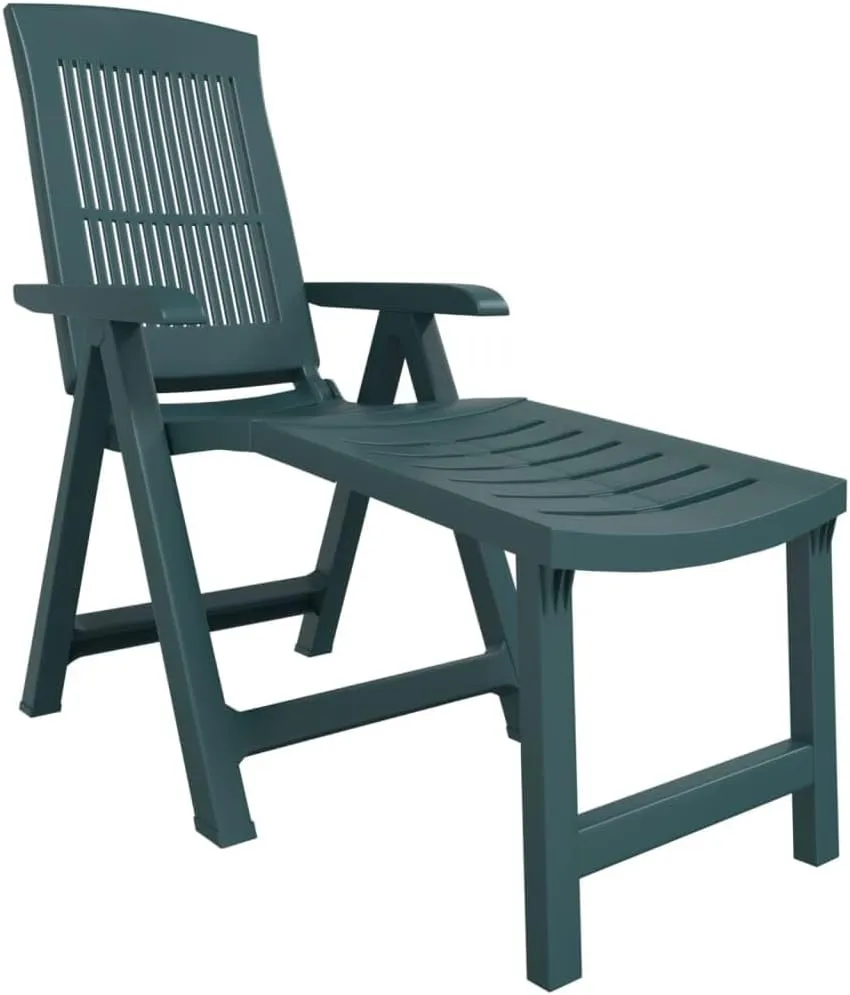 Sun Lounger Green Plastictanning Chair Camping Chairs Patio Chairs Outdoor Lounge chairsSuitable for Gardens, courtyards