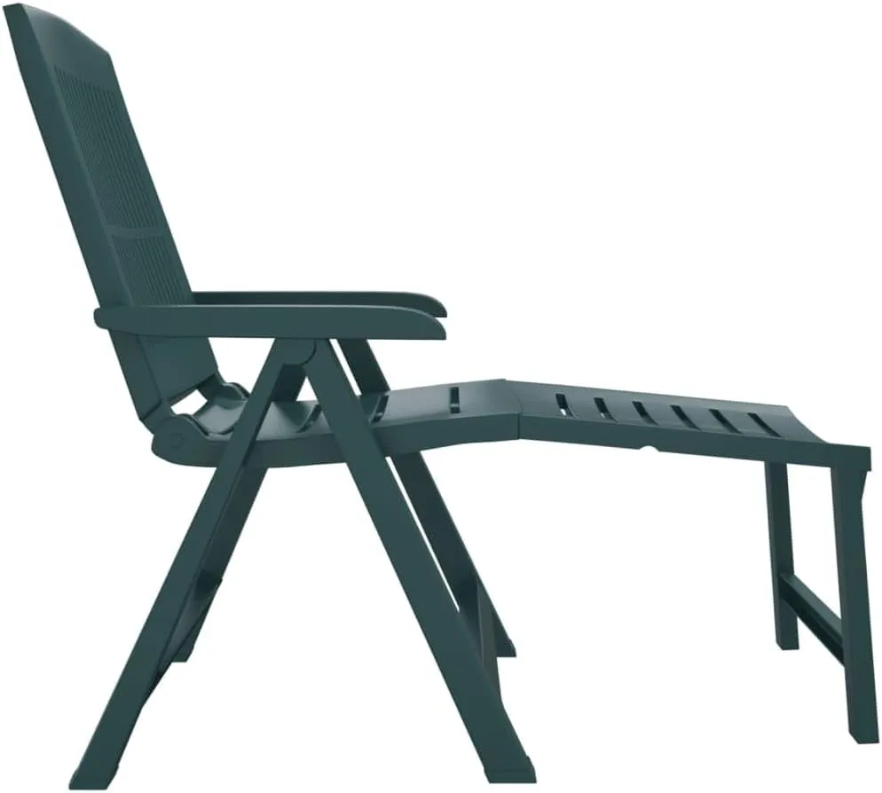 Sun Lounger Green Plastictanning Chair Camping Chairs Patio Chairs Outdoor Lounge chairsSuitable for Gardens, courtyards