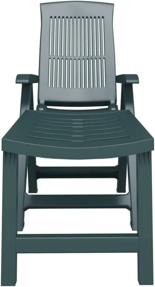 Sun Lounger Green Plastictanning Chair Camping Chairs Patio Chairs Outdoor Lounge chairsSuitable for Gardens, courtyards