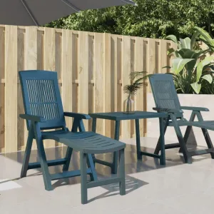 Sun Lounger Green Plastictanning Chair Camping Chairs Patio Chairs Outdoor Lounge chairsSuitable for Gardens, courtyards