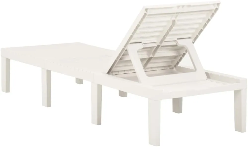 Sun Lounger Plastic Whitetanning Chair Patio Chairs Camping Chairs Outdoor Lounge chairsSuitable for Gardens, courtyards