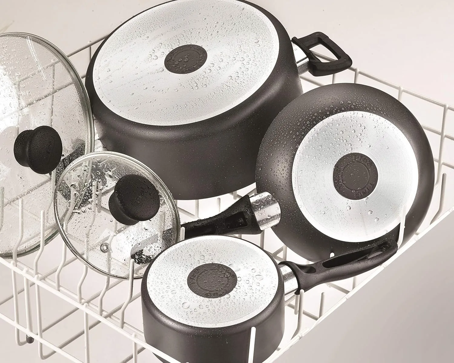 T-fal Everything in Kitchen Total Nonstick Diswasher Safe Pots and Pans Cookware Set, 20-PC, Black
