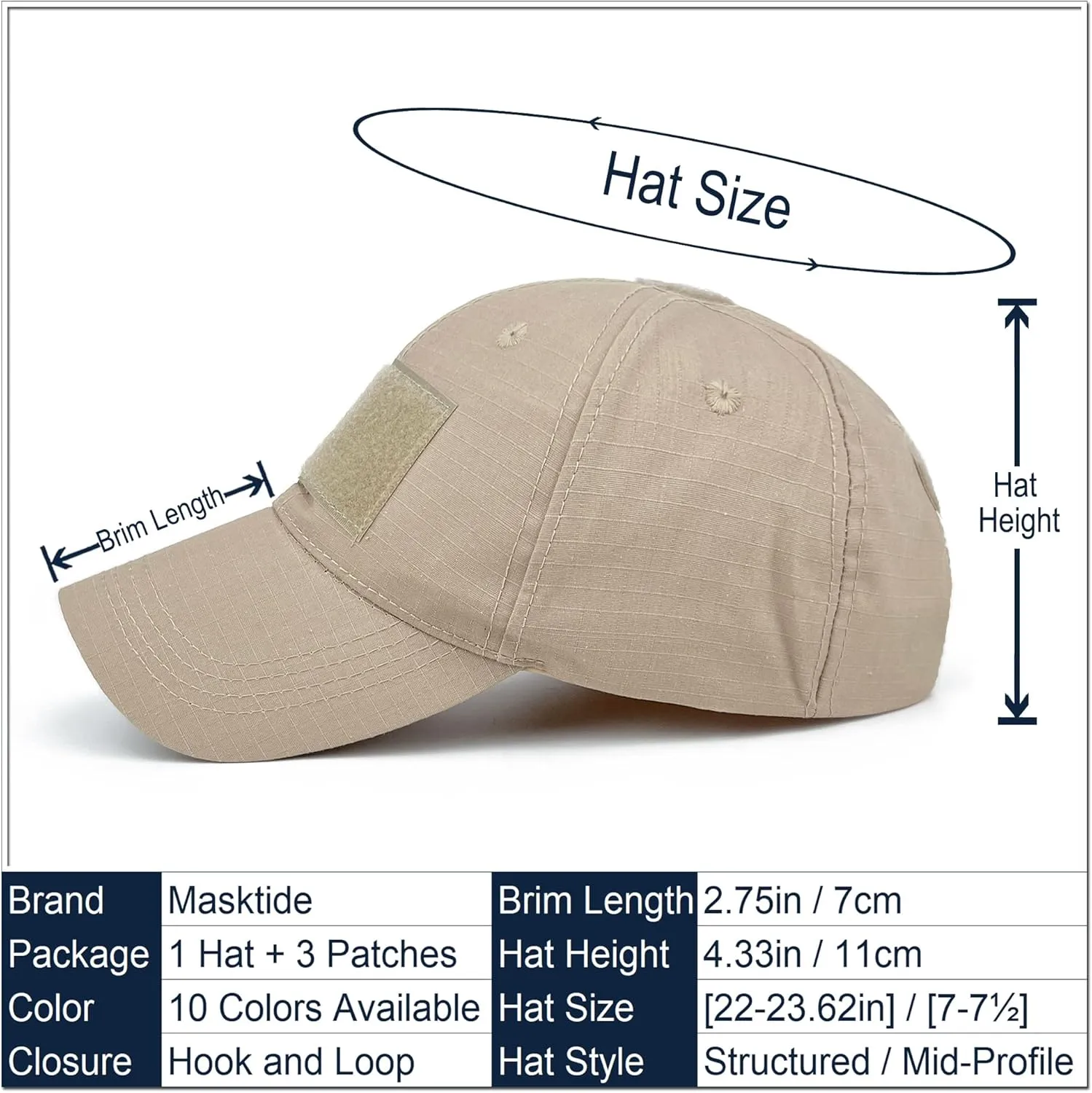 Tactical Military Mens Camo Baseball Hat with American Flag Skull Patch Patriotic Operator Camouflage Cap for Women