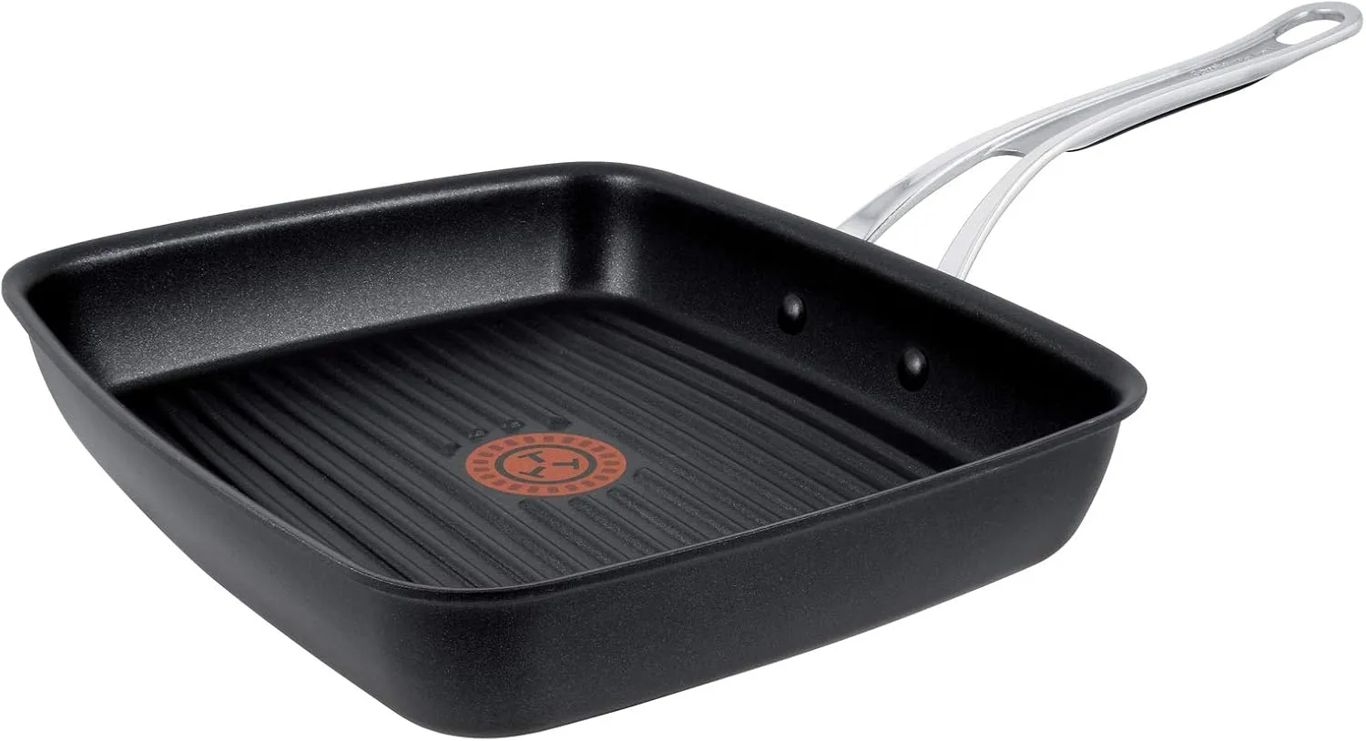 Tefal Jamie Oliver Hard Anodised Premium Series Grill Pan - 23x27cm, Black
