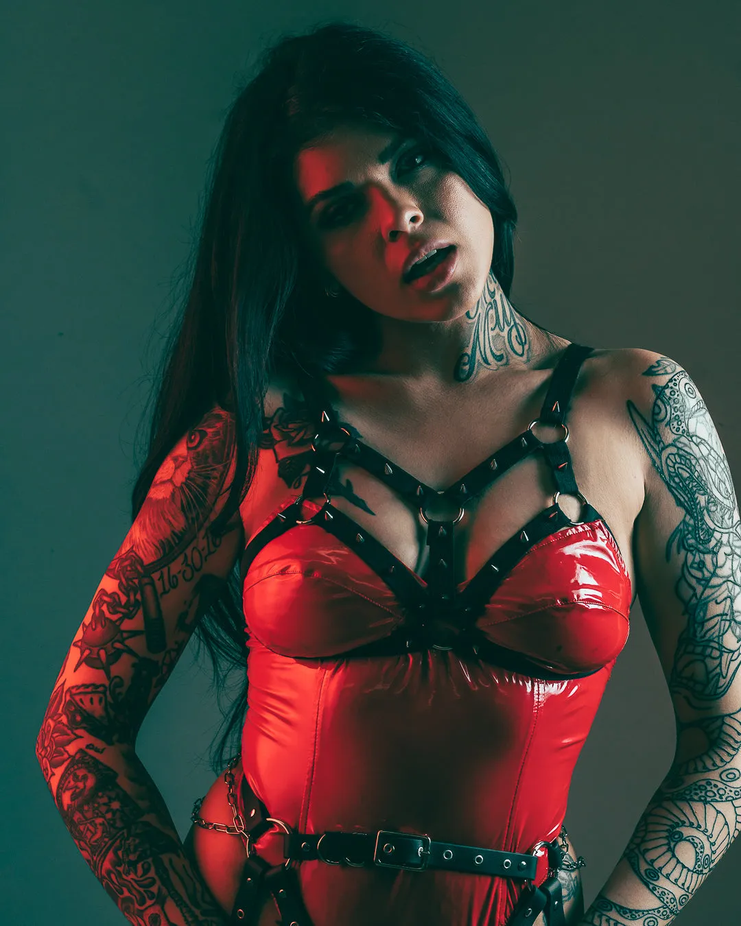 Tempest harness with rhinestones or spikes