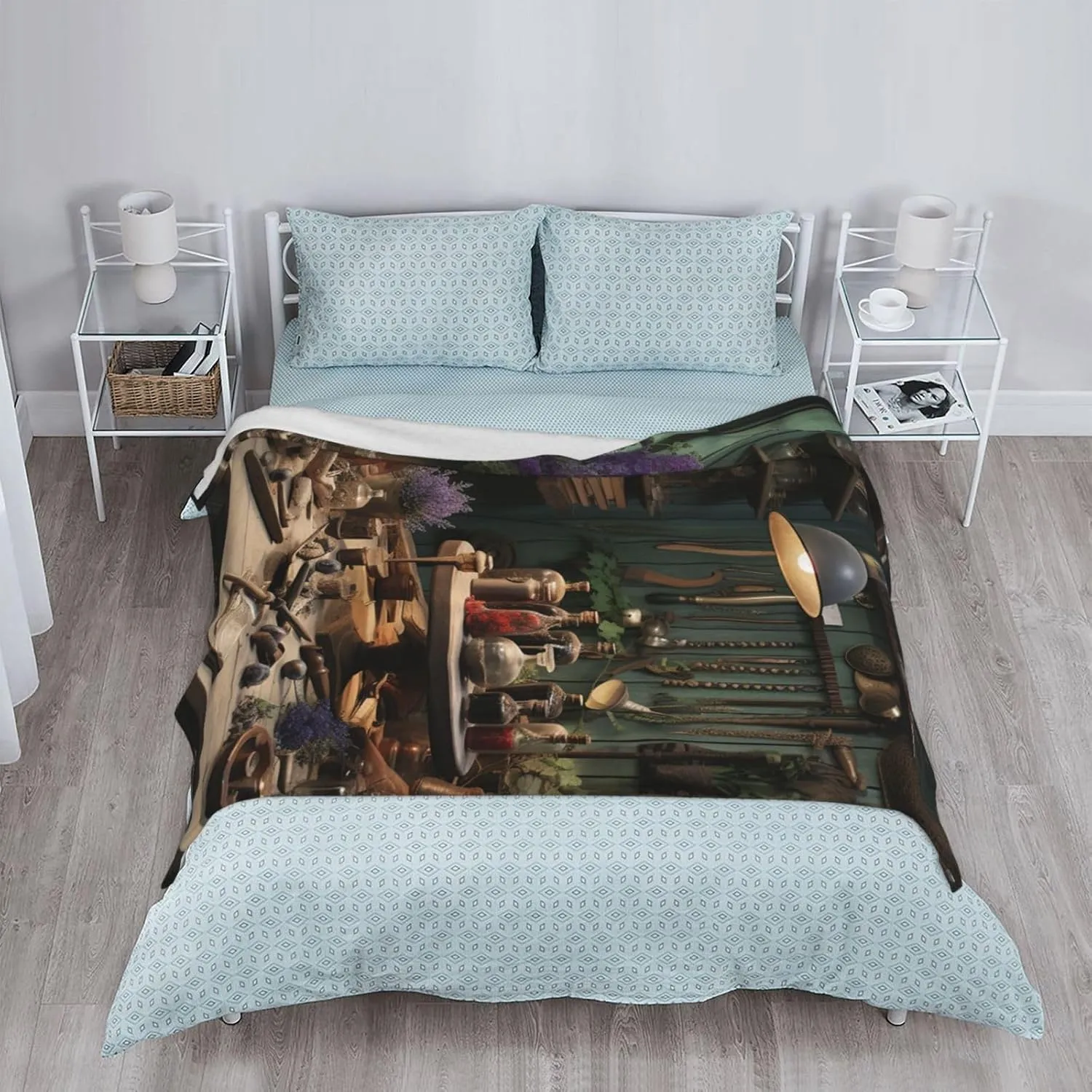 Throw Blanket Soft Cozy Bed Blanket 80"x60" Reversible Plush Blanket Workshop Flannel Blankets Warm Cozy Throws for Sofa Lightweight Blankets for Couch Bed