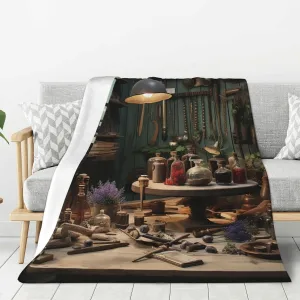 Throw Blanket Soft Cozy Bed Blanket 80"x60" Reversible Plush Blanket Workshop Flannel Blankets Warm Cozy Throws for Sofa Lightweight Blankets for Couch Bed