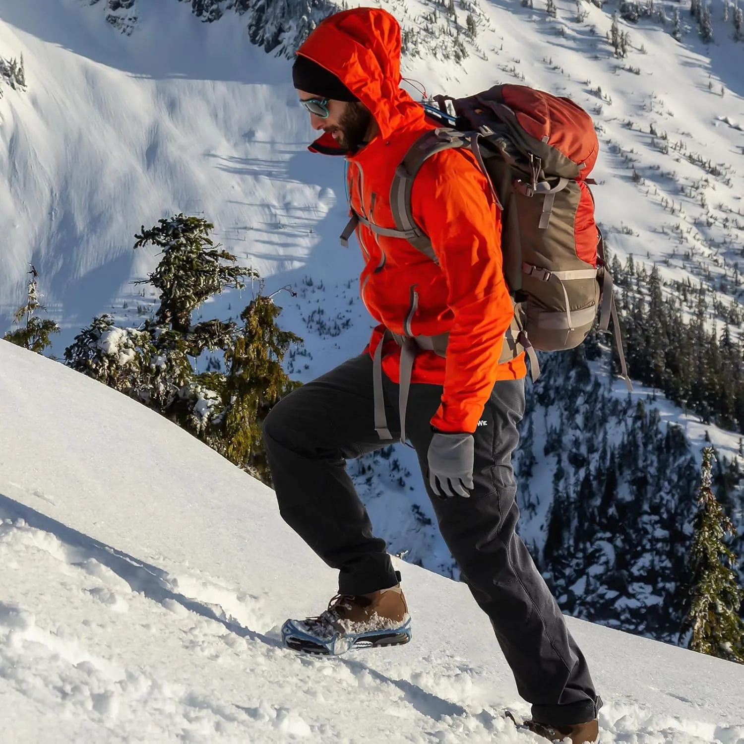 TIDEWE Hunting Pants Heated for Men with Battery Pack, Water Resistant Rechargeable Hiking Pants for Trekking Skiing Climbing