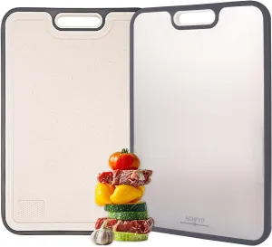 Titanium Cutting Board for Kitchen - Double Sided with Juice Groove & Non-Slip Feet, Food Grade Chopping Board, Dishwasher Safe & Knife-Friendly (15.2"x10.4")