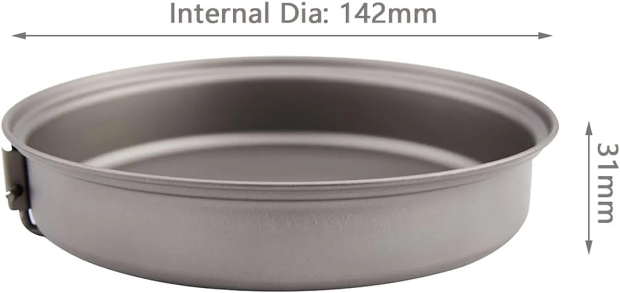 TITANIUM FRYING PAN Outdoor Camping Picnic Lightweight Equipment，Compatible For TOAKS Gear PAN-115 PAN-130 PAN-145(PAN-145)