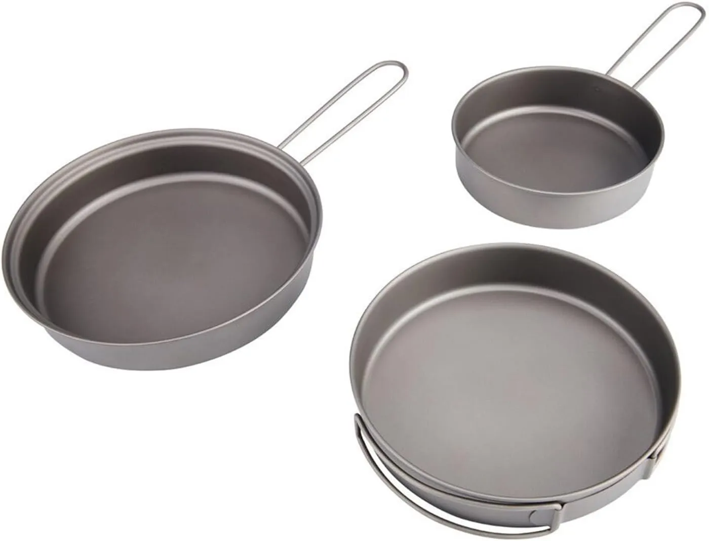 TITANIUM FRYING PAN Outdoor Camping Picnic Lightweight Equipment，Compatible For TOAKS Gear PAN-115 PAN-130 PAN-145(PAN-145)