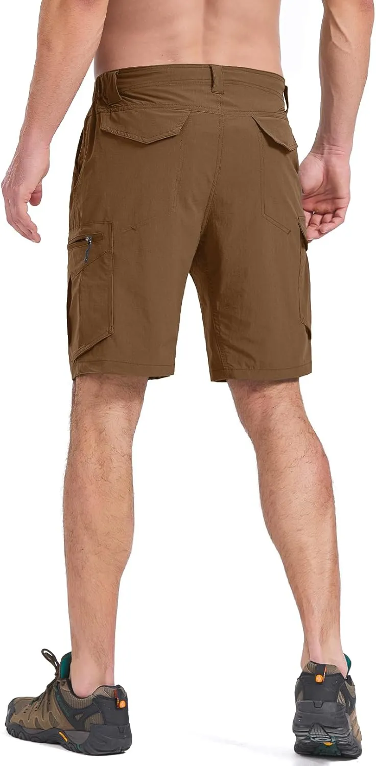 Toomett Mens Hiking Cargo Shorts Quick Dry Lightweight Travel Fishing Camping Golf Shorts with Multi Pockets