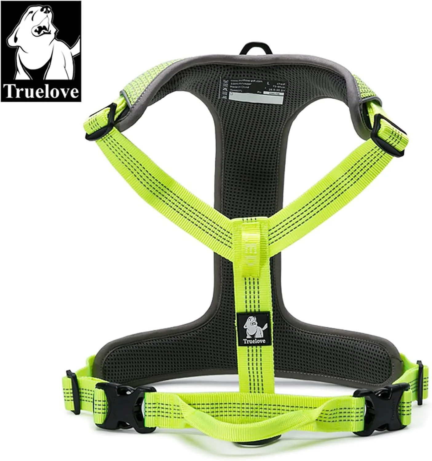 TRUE LOVE Dog Harness Outdoor Adventure II Reflective Vest with 2 Leash Attachments Matching Leash and Collar Available TLH6071