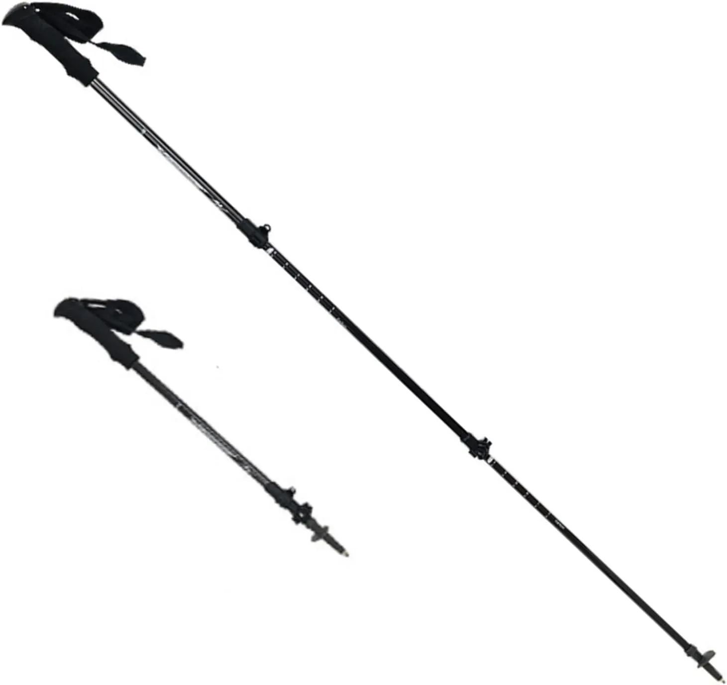 Ultra-Light Carbon Fiber Trekking Poles only Weighs 0.4 Pound - with Ergonomic Grip and Adjustable Length from 24 inches to 53.15 inches - Premium Trekking Poles for All Age