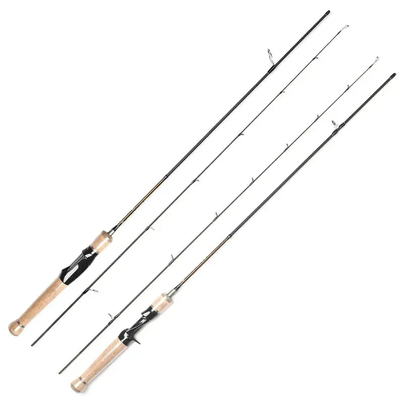 Ultra-Light Fishing Rod Carbon Fiber Spinning/Casting Lure Pole Bait WT 1.5-9g Line WT 3-6LB Wood Handle Fast Trout Fishing Rods