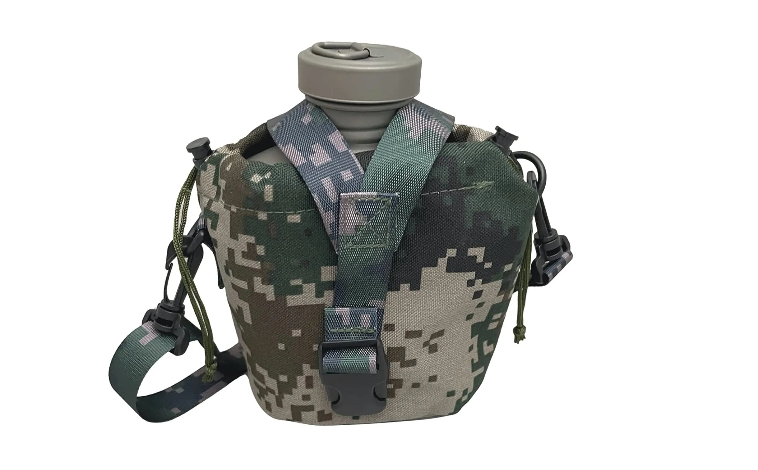 Valtcan Titanium EndurePro Canteen with Mess kit Water Bottle Set Hydrate for Survival 1.1L, 750ml, 400ml Lunchbox cup with lid and Carrying Case 350g