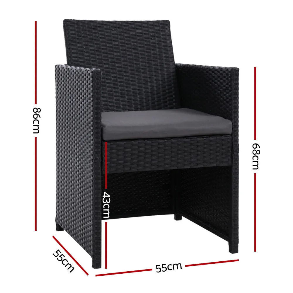 Venetia - 2PC Outdoor Dining Chairs Patio Rattan Hugo