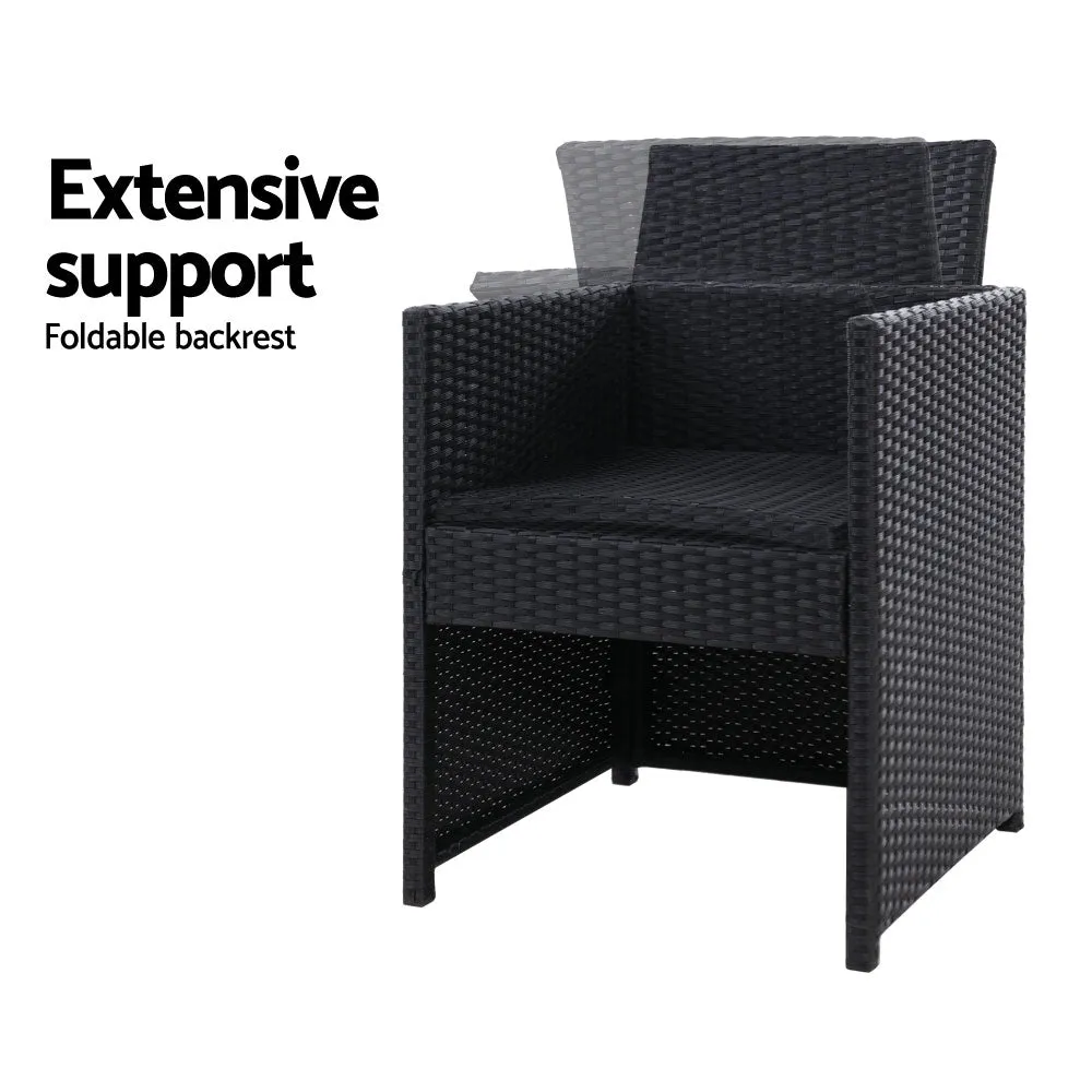 Venetia - 2PC Outdoor Dining Chairs Patio Rattan Hugo