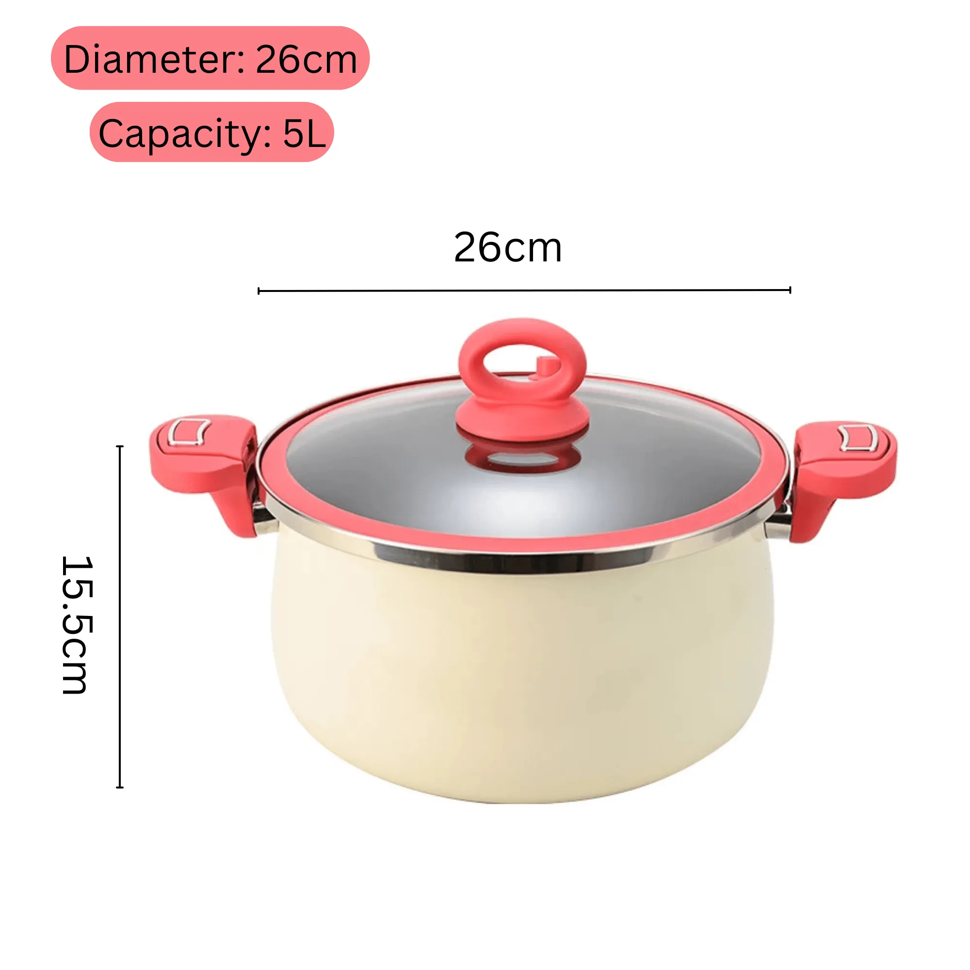 Versatile Cooker with Glass Lid (5Litre)
