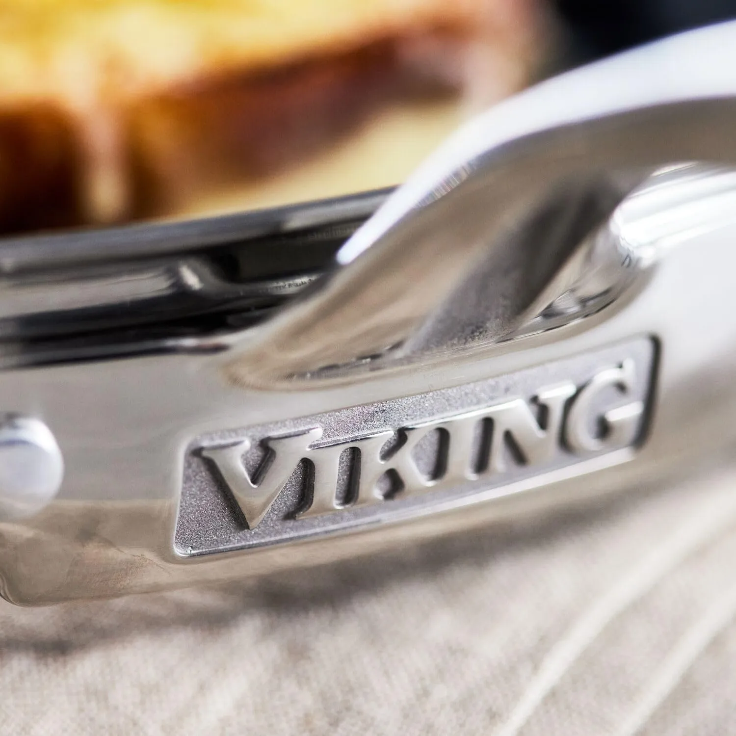 Viking 4-Ply Frying Pan, 8 Inch Laser Clad Titanium Performance Ti Kitchen Cookware, Blue/SIlver