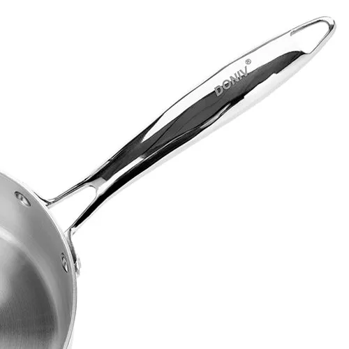 VINOD Doniv Titanium Triply Stainless Steel Milk Pan 14 cms, Capacity 1.00 Liter