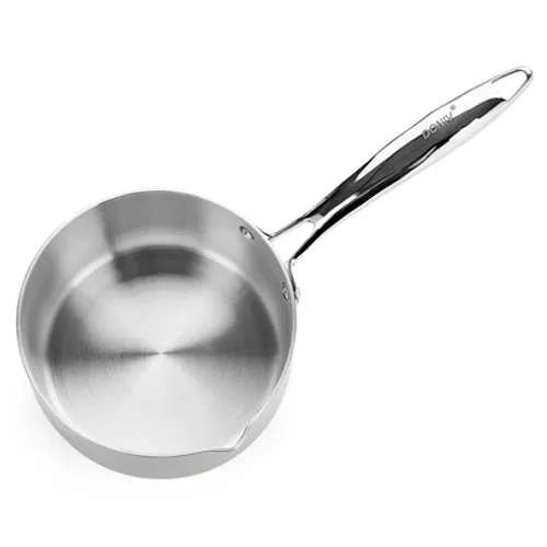 VINOD Doniv Titanium Triply Stainless Steel Milk Pan 14 cms, Capacity 1.00 Liter