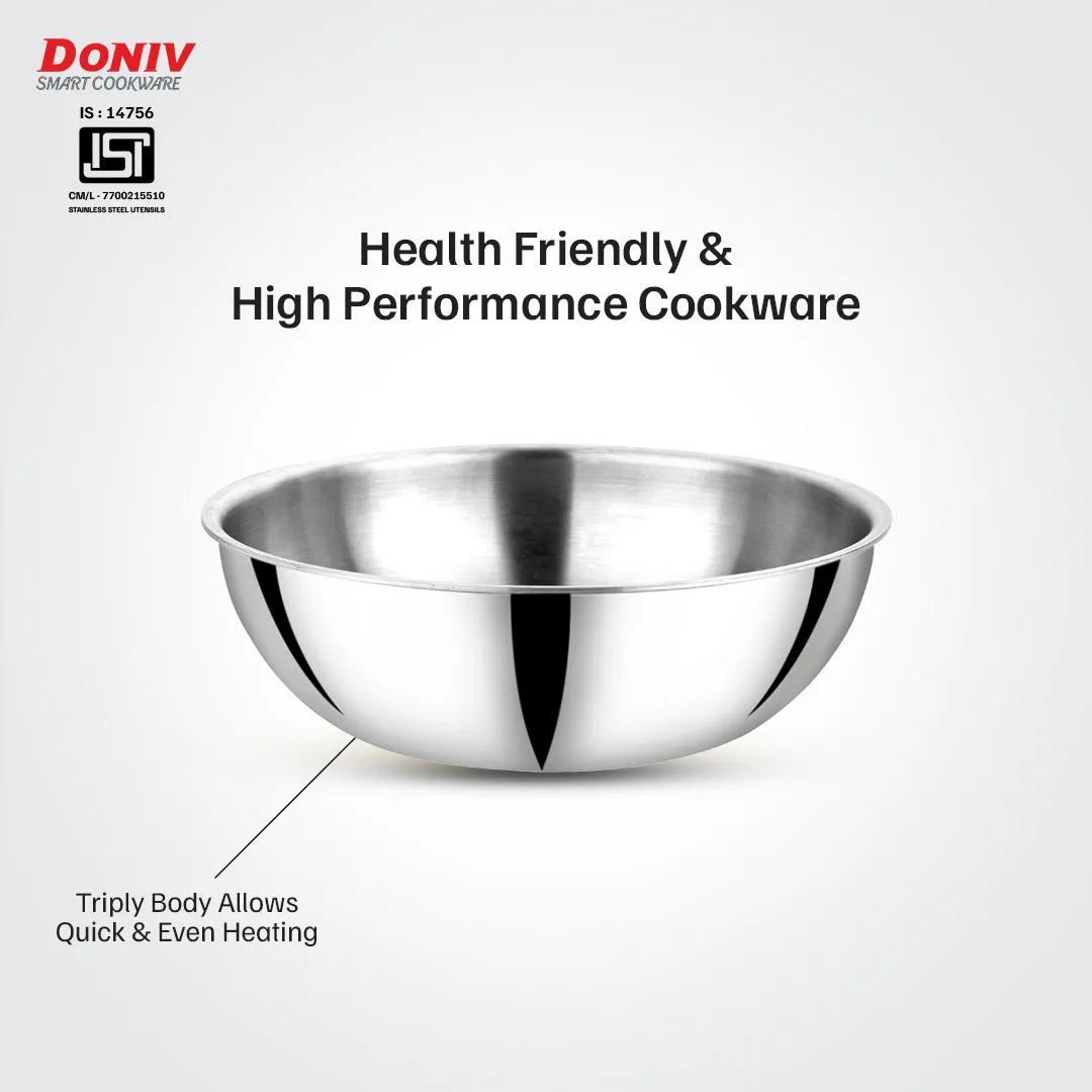 VINOD Doniv Titanium Triply Stainless Steel Tasla 28 cms, 4.00 Liter Capacity, Induction Friendly