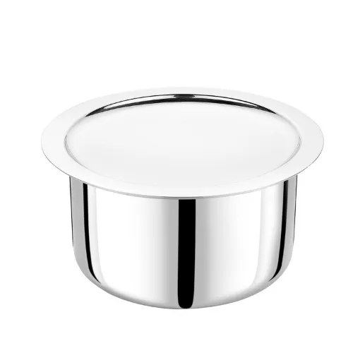 VINOD Doniv Titanium Triply Stainless Steel Tope with Cover 14 cms, 900 ml Capacity, Induction Friendly