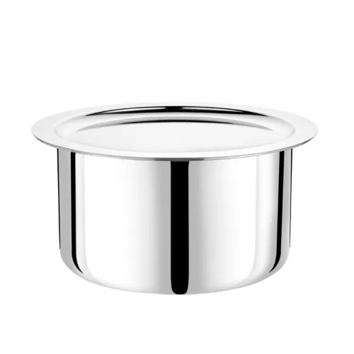 VINOD Doniv Titanium Triply Stainless Steel Tope with Cover 22 cms, 4600 ml Capacity, Induction Friendly