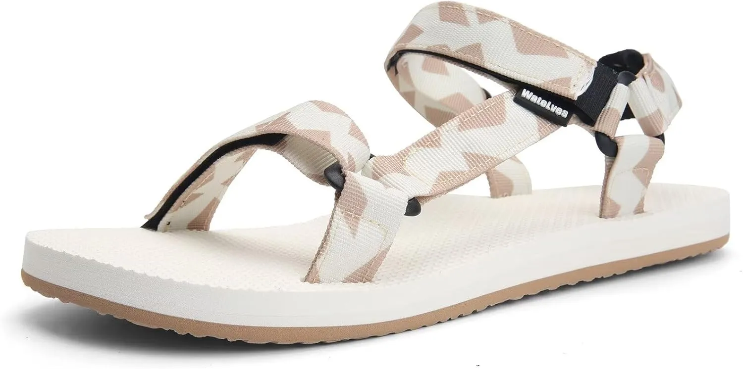 WateLves Womens-Sport-Sandals Outdoor Hiking Sandals with-Arch-Support Comfortable Webbing-Water-Athletic Beach-Sandals for Travel-Walking-Trekking-Camping