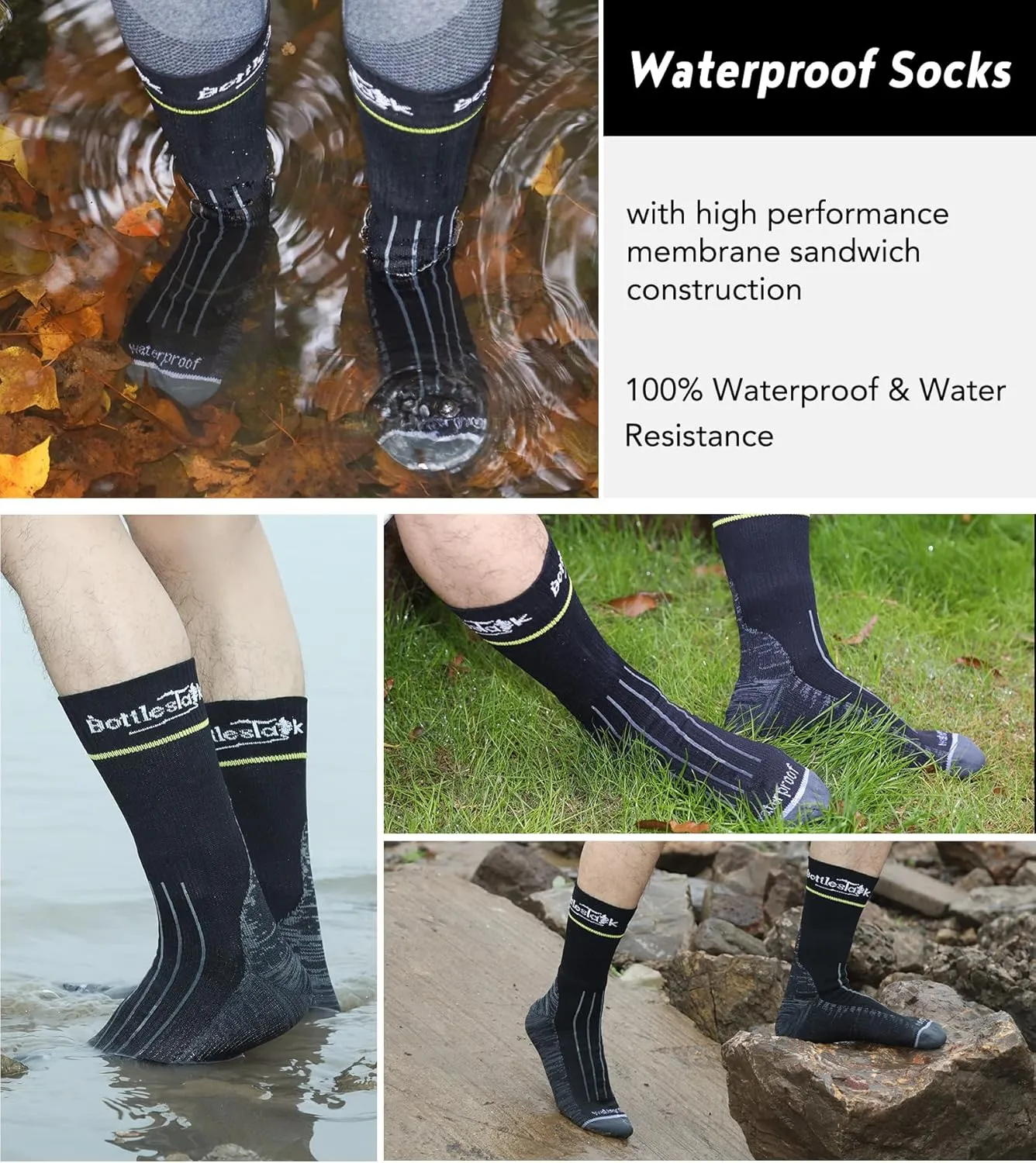Waterproof Socks, Perfect for Sports Climbing Skiing Kayaking Fishing Hiking