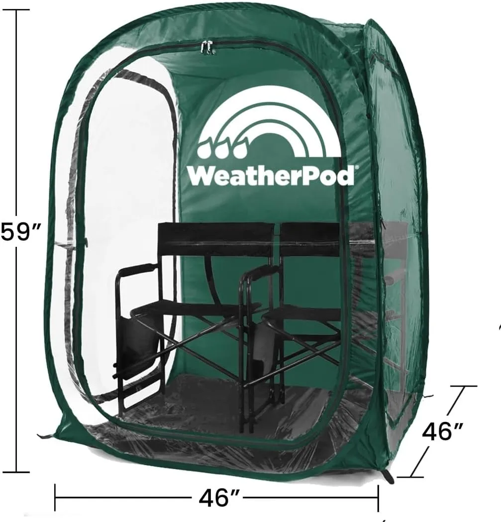 WeatherPod® The Original Shark Tank MyPod™ 1-2 Person Pop-Up Pod - Stay Warm, Dry, and Out of The Sun - Weather Pod for Sports, Rain, or Wind