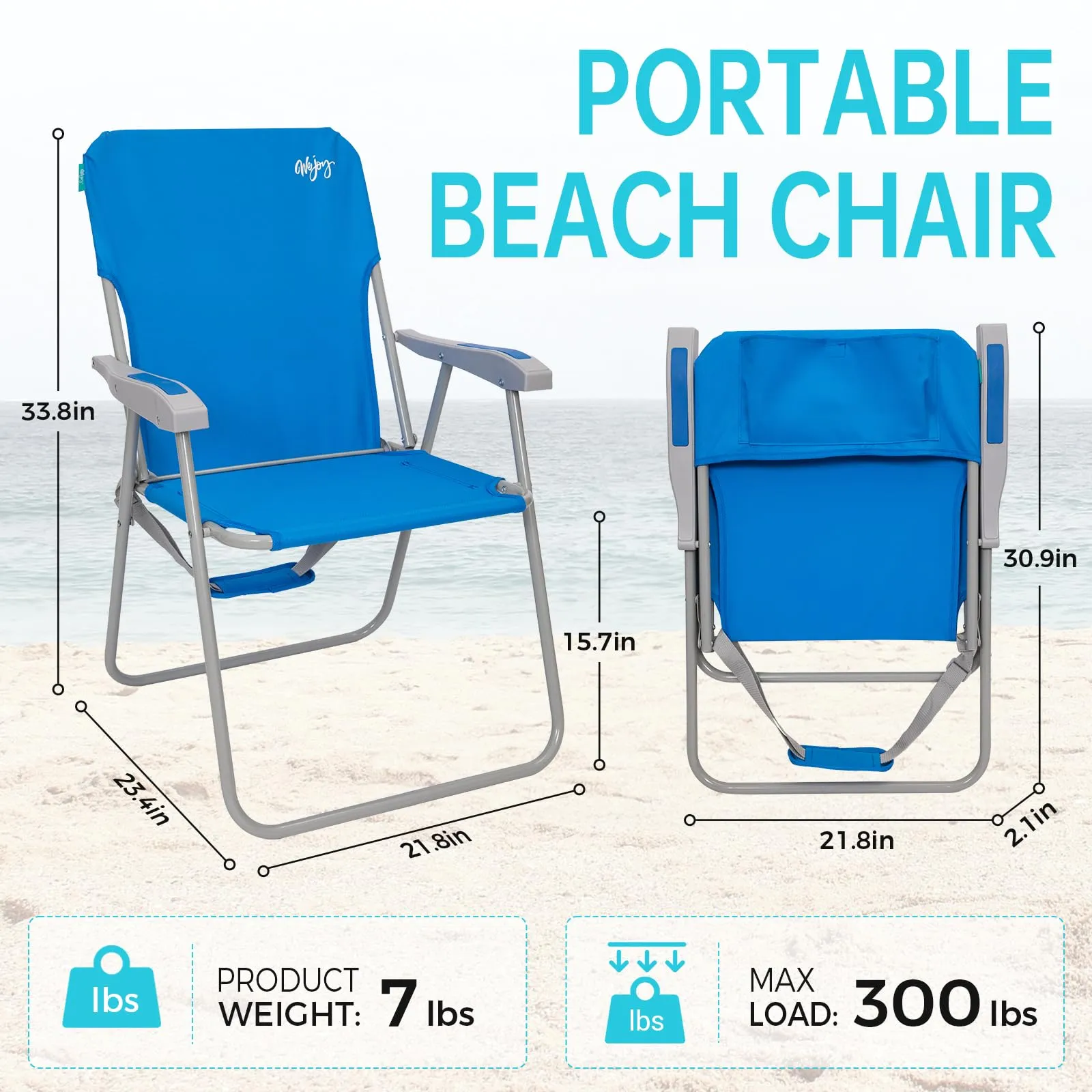 WEJOY Tall Beach Chair