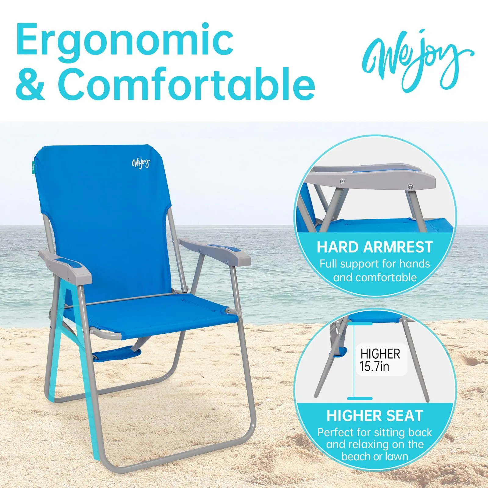 WEJOY Tall Beach Chair