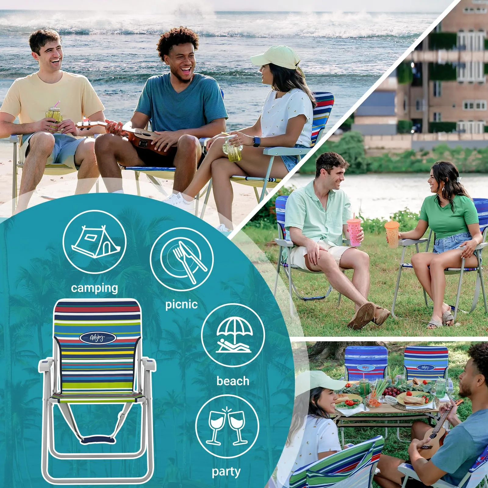 WEJOY Tall Beach Chair