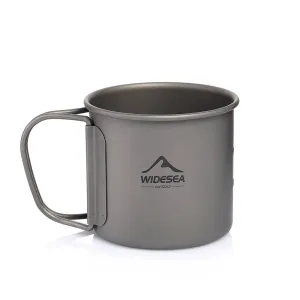 WIDESEA Camping Titanium Mug – Lightweight and Foldable Outdoor Cup
