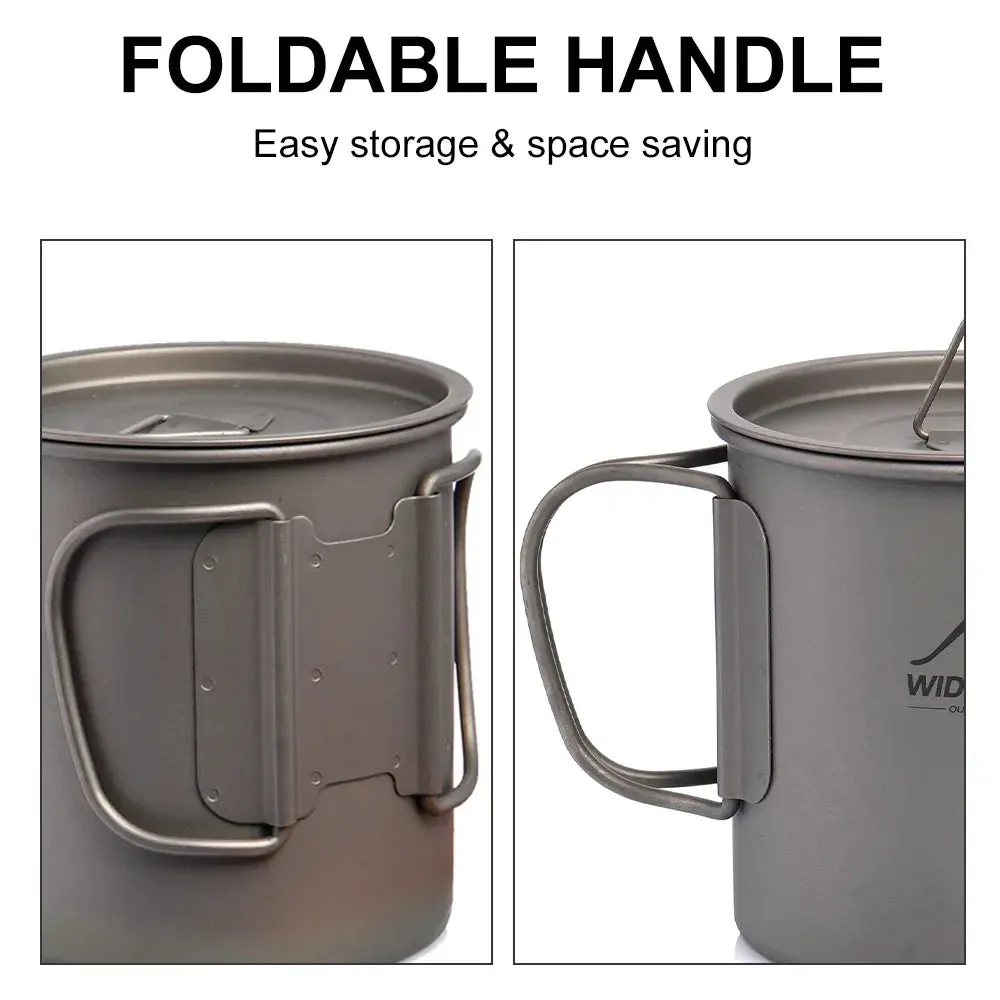 WIDESEA Camping Titanium Mug – Lightweight and Foldable Outdoor Cup