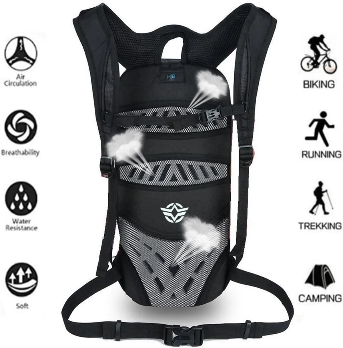 WINDCHASER Cycling Backpack, 10L Bicycle Backpack Waterproof Breathable Bag for Outdoor Travel Hiking Climbing Biking Running Skiing (Green.)