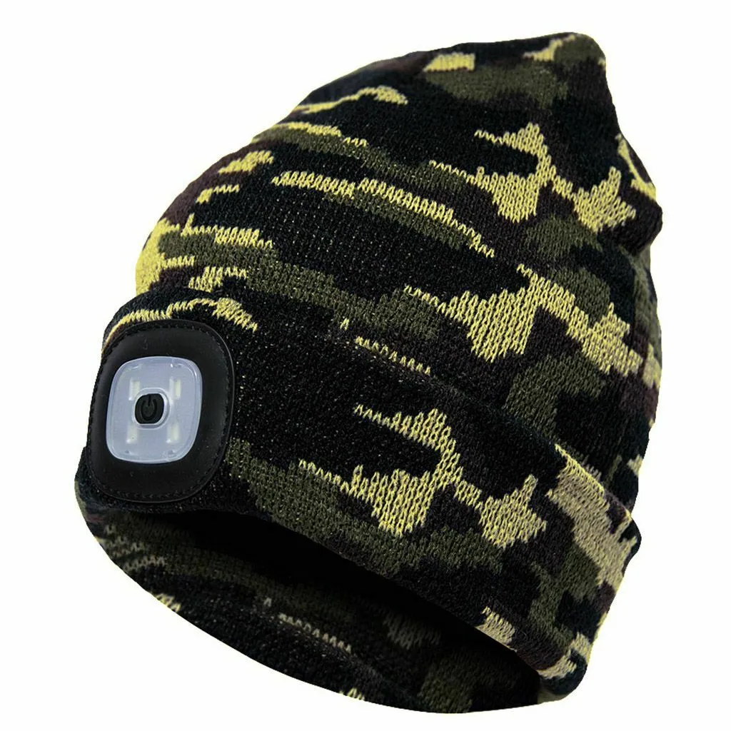Winter Bright LED Headlamp Beanie